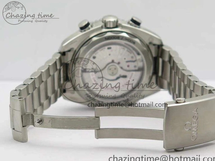 0424 FastDry Planet Ocean Master Chrono SS OM 1:1 Best Edition Black Dial On SS Bracelet A9900 V 8112